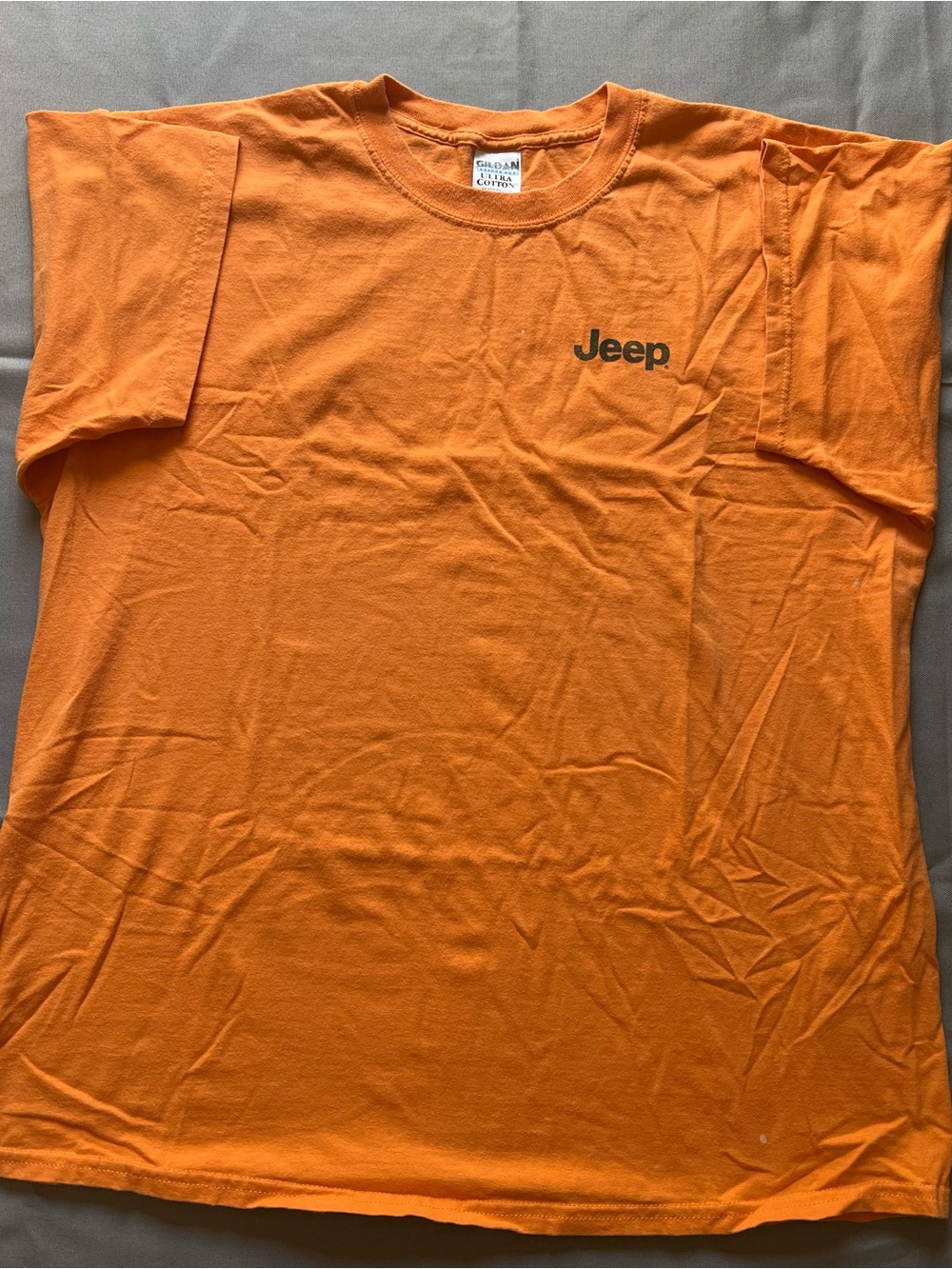 Gildan Orange Short Sleeve Jeep Logo Tee
